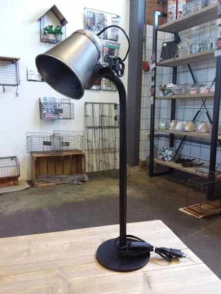 Tafellamp industrieel grijs/zwart - Stoer & Krachtig